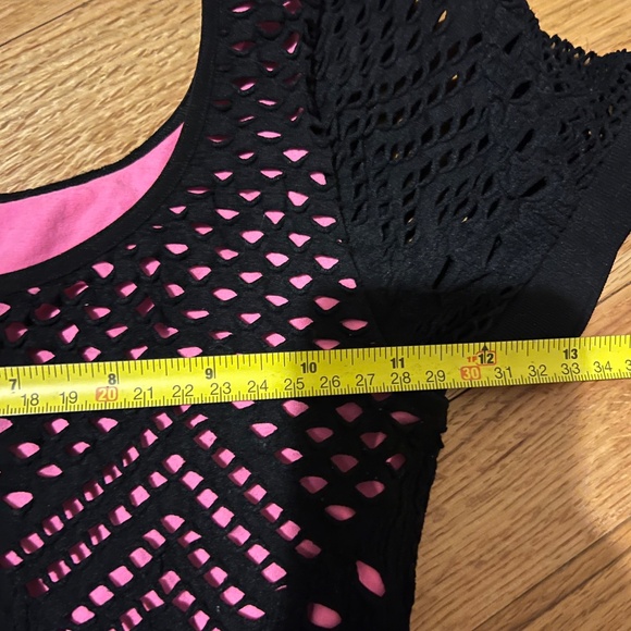 Free People pink and black body con dress - Picture 2 of 5